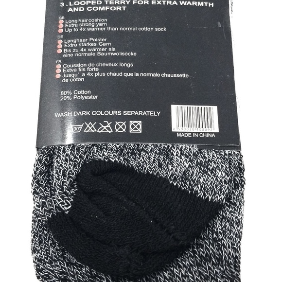 Men Thermal Boot Socks Thick Warm Winter Socks, Size 9-13,  6 PAIRS, NEW - Picture 3 of 6